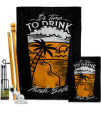 It Time To Drink - Beverages Happy Hour & Drinks Vertical Impressions Decorative Flags HG137582 Made In USA