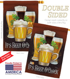 It's Beer O'Clock - Beverages Happy Hour & Drinks Vertical Impressions Decorative Flags HG117028 Made In USA