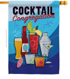 Congregation - Beverages Happy Hour & Drinks Vertical Impressions Decorative Flags HG117034 Made In USA