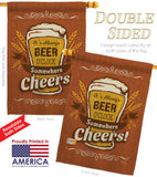 It's Always Beer O'Clock - Beverages Happy Hour & Drinks Vertical Impressions Decorative Flags HG117038 Made In USA