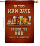 Man Cave Passing the Bar - Beverages Happy Hour & Drinks Vertical Impressions Decorative Flags HG117045 Made In USA