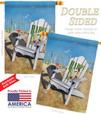 Beachside Happy Hour - Beverages Happy Hour & Drinks Vertical Impressions Decorative Flags HG117054 Made In USA