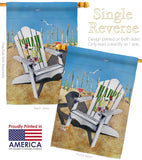 Beachside Happy Hour - Beverages Happy Hour & Drinks Vertical Impressions Decorative Flags HG117054 Made In USA