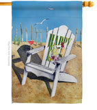 Beachside Happy Hour - Beverages Happy Hour & Drinks Vertical Impressions Decorative Flags HG117054 Made In USA