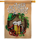 Oktoberfest Festival - Beverages Happy Hour & Drinks Vertical Impressions Decorative Flags HG137109 Made In USA