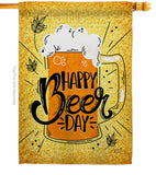 Happy Beer Day - Beverages Happy Hour & Drinks Vertical Impressions Decorative Flags HG137519 Made In USA