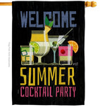 Summer Cocktail - Beverages Happy Hour & Drinks Vertical Impressions Decorative Flags HG137541 Made In USA