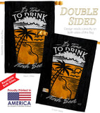 It Time To Drink - Beverages Happy Hour & Drinks Vertical Impressions Decorative Flags HG137582 Made In USA