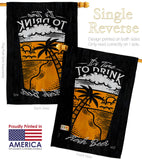 It Time To Drink - Beverages Happy Hour & Drinks Vertical Impressions Decorative Flags HG137582 Made In USA