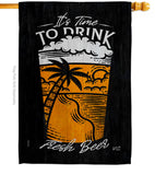 It Time To Drink - Beverages Happy Hour & Drinks Vertical Impressions Decorative Flags HG137582 Made In USA