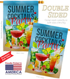 Cocktail Party - Beverages Happy Hour & Drinks Vertical Impressions Decorative Flags HG192268 Made In USA