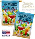 Cocktail Party - Beverages Happy Hour & Drinks Vertical Impressions Decorative Flags HG192268 Made In USA