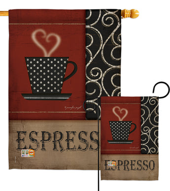 Espresso - Beverages Happy Hour & Drinks Vertical Impressions Decorative Flags HG117026 Made In USA