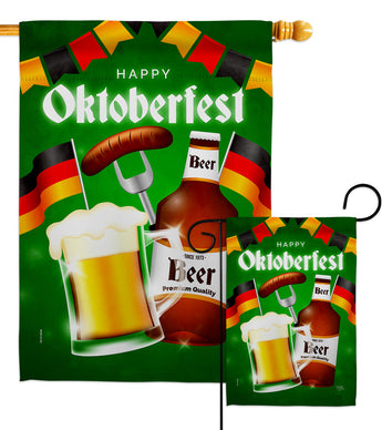 Oktoberfest Beer - Beverages Happy Hour & Drinks Vertical Impressions Decorative Flags HG117082 Made In USA