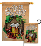 Oktoberfest Festival - Beverages Happy Hour & Drinks Vertical Impressions Decorative Flags HG137109 Made In USA