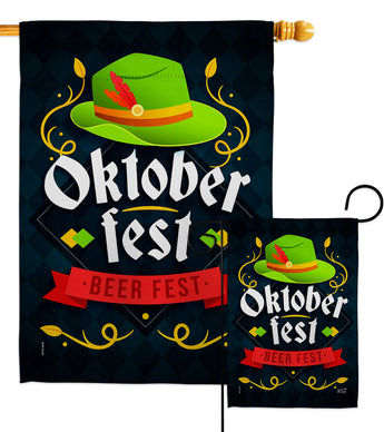 Oktober Fest - Beverages Happy Hour & Drinks Vertical Impressions Decorative Flags HG137621 Made In USA