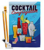 Congregation - Beverages Happy Hour & Drinks Vertical Impressions Decorative Flags HG117034 Made In USA