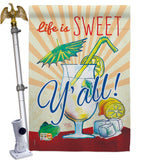 Sweet Y'all - Beverages Happy Hour & Drinks Vertical Impressions Decorative Flags HG117037 Made In USA