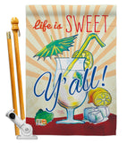 Sweet Y'all - Beverages Happy Hour & Drinks Vertical Impressions Decorative Flags HG117037 Made In USA