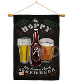 Hoopy Beer O'clock - Beverages Happy Hour & Drinks Vertical Impressions Decorative Flags HG117049 Made In USA