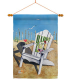 Beachside Happy Hour - Beverages Happy Hour & Drinks Vertical Impressions Decorative Flags HG117054 Made In USA