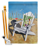 Beachside Happy Hour - Beverages Happy Hour & Drinks Vertical Impressions Decorative Flags HG117054 Made In USA