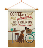 Coffee and Friends - Beverages Happy Hour & Drinks Vertical Impressions Decorative Flags HG117055 Made In USA