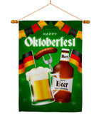 Oktoberfest Beer - Beverages Happy Hour & Drinks Vertical Impressions Decorative Flags HG117082 Made In USA