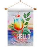 Summer Cool Drink - Beverages Happy Hour & Drinks Vertical Impressions Decorative Flags HG137444 Made In USA