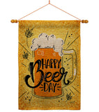 Happy Beer Day - Beverages Happy Hour & Drinks Vertical Impressions Decorative Flags HG137519 Made In USA