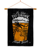 It Time To Drink - Beverages Happy Hour & Drinks Vertical Impressions Decorative Flags HG137582 Made In USA