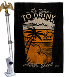 It Time To Drink - Beverages Happy Hour & Drinks Vertical Impressions Decorative Flags HG137582 Made In USA