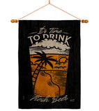 It Time To Drink - Beverages Happy Hour & Drinks Vertical Impressions Decorative Flags HG137582 Made In USA