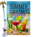 Cocktail Party - Beverages Happy Hour & Drinks Vertical Impressions Decorative Flags HG192268 Made In USA