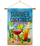 Cocktail Party - Beverages Happy Hour & Drinks Vertical Impressions Decorative Flags HG192268 Made In USA