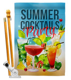 Cocktail Party - Beverages Happy Hour & Drinks Vertical Impressions Decorative Flags HG192268 Made In USA