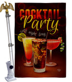 All Night Long - Beverages Happy Hour & Drinks Vertical Impressions Decorative Flags HG192523 Made In USA