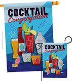 Congregation - Beverages Happy Hour & Drinks Vertical Impressions Decorative Flags HG117034 Made In USA