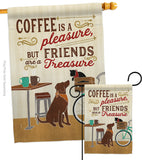 Coffee and Friends - Beverages Happy Hour & Drinks Vertical Impressions Decorative Flags HG117055 Made In USA