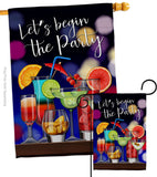 Begin The Party - Beverages Happy Hour & Drinks Vertical Impressions Decorative Flags HG117059 Made In USA