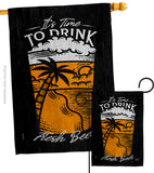 It Time To Drink - Beverages Happy Hour & Drinks Vertical Impressions Decorative Flags HG137582 Made In USA