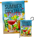 Cocktail Party - Beverages Happy Hour & Drinks Vertical Impressions Decorative Flags HG192268 Made In USA