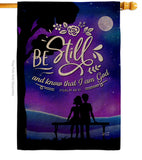 Be Still - Faith Religious Inspirational Vertical Impressions Decorative Flags HG130349 Made In USA