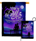 Be Still - Faith Religious Inspirational Vertical Impressions Decorative Flags HG130349 Made In USA