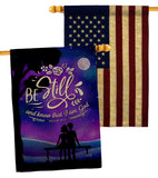 Be Still - Faith Religious Inspirational Vertical Impressions Decorative Flags HG130349 Made In USA