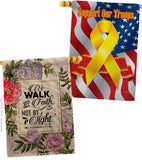 Walk By Faith - Faith Religious Inspirational Vertical Impressions Decorative Flags HG130351 Made In USA