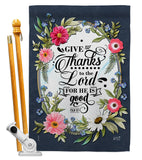 Give Thanks To The Lord - Faith Religious Inspirational Vertical Impressions Decorative Flags HG130340 Made In USA