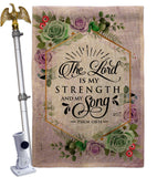 The Lord Is My Stength - Faith Religious Inspirational Vertical Impressions Decorative Flags HG130347 Made In USA