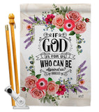 If God Is For Us - Faith Religious Inspirational Vertical Impressions Decorative Flags HG130348 Made In USA