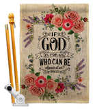 If God Is For Us - Faith Religious Inspirational Vertical Impressions Decorative Flags HG130348 Made In USA